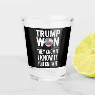 Verre A Shot Trump a gagné, ils le savent 2024 47e président ga