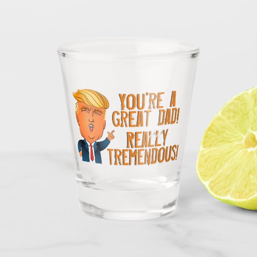 Verre A Shot Trump Fête des pères drôle (Devant)
