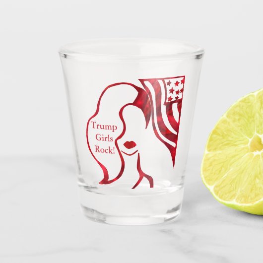 VERRE A SHOT TRUMP GIRLS ROCK ! (Devant)