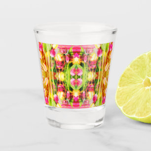 Verre A Shot TULIPS - Tulipes colorées d'art fractal -