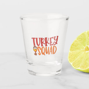 Verre A Shot Turquie Équipe Correspondante Turquie Thanksgiving