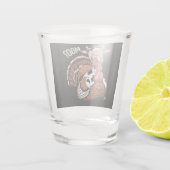 Verre A Shot Turquie Moo Drôle Thanksgiving (Dos)