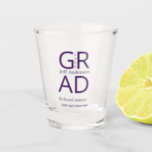 Verre A Shot Typographie de graduation moderne simple minimale