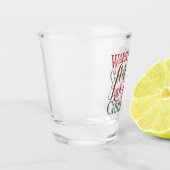 Verre A Shot Typographie de souhaits chauds Rouge/Vert ID589 (Gauche)