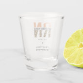 Verre A Shot Typographie du léopard de l'infirmière autorisée (Dos)