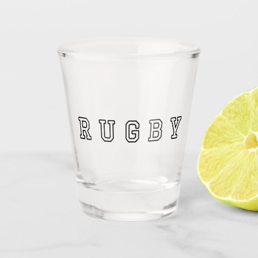 Verre A Shot Typographie du rugby (Devant)