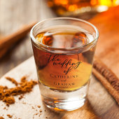 Verre A Shot Typographie noire simple et élégante Mariage perso