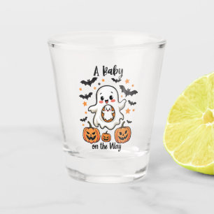 Verre A Shot Un bébé sur le chemin Pastel Ghost Pregnancy Hallo