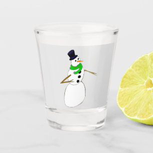 Verre A Shot un bonhomme de neige