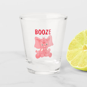 Verre A Shot Un éléphant rose amusant