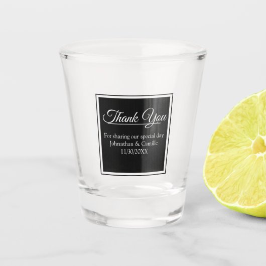 Verre A Shot Un mariage Merci contemporain (Devant)