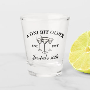 Verre A Shot Un Tini Un Peu Vieux Noir Personnalisé Anniversair