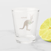 Verre A Shot Une jolie illustration de kangourou australien (Dos)