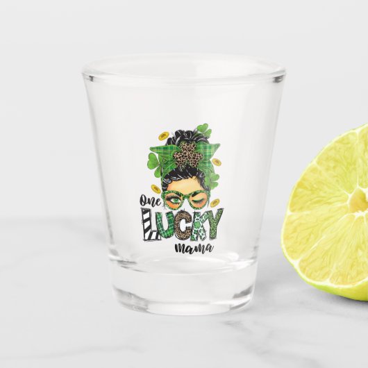 Verre A Shot Une maman chanceuse (Devant)