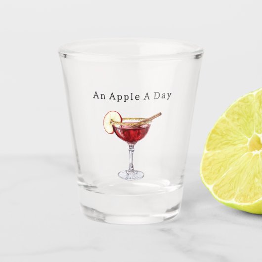 Verre A Shot Une pomme par jour (Devant)