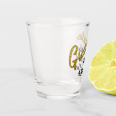 Verre A Shot Une Typographie De La Parties scintillant D'Or Gra (Gauche)