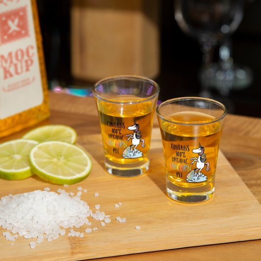 Verre A Shot Unicorn biologique Pee Fun Unicorn