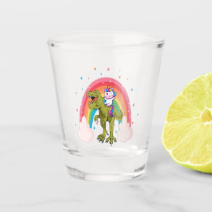 Verre A Shot Unicorn équitation Dinosaur