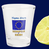 Verre A Shot Union européenne Pavillon bleu Personnalisation