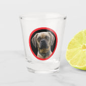 Verre A Shot Unique Stocking Stuffer Amoureux des chiens cadeau (Devant)