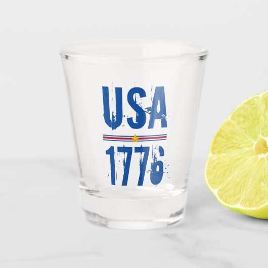 Verre A Shot USA 1776 Patriotique (Devant)