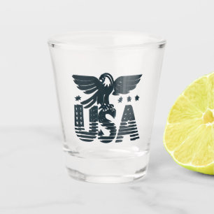 Verre A Shot USA Eagle Patriotic Desig - Style Etoile et Stripe