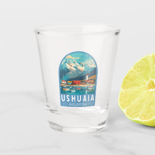 Verre A Shot Ushuaia Argentina Travel Art Vintage