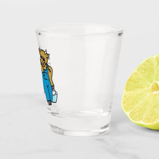 Verre A Shot Vache avec signe (Droite)