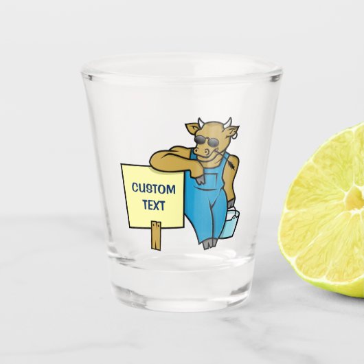 Verre A Shot Vache avec signe (Devant)