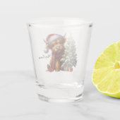 Verre A Shot Vache des Highlands et arbre de Noël (Dos)