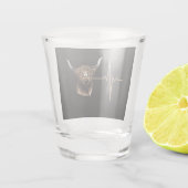 Verre A Shot Vache écossaise des Highlands (Dos)