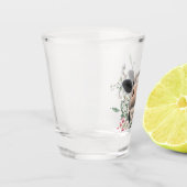 Verre A Shot vaches nez baiser fleurs aquarelle gris animal de (Gauche)