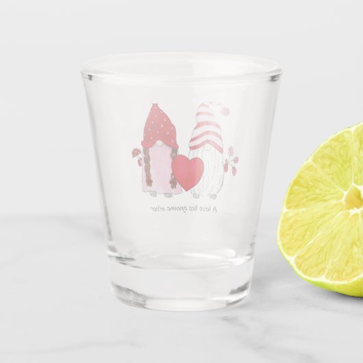 Verre A Shot Valentine Gnomes Un amour comme un gnome autre (Dos)