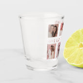 Verre A Shot Valentine's Day Shot Glass  | Custom Couple Photos (Gauche)