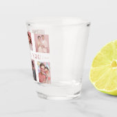 Verre A Shot Valentine's Day Shot Glass  | Custom Couple Photos (Droite)