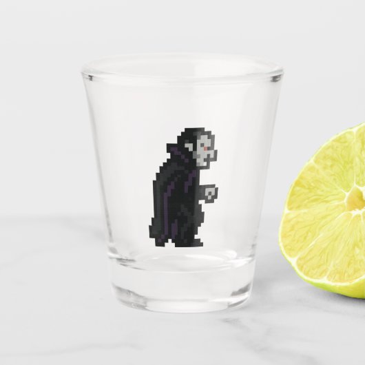 Verre A Shot Vampire Rétro 8-bits (Devant)