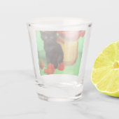 Verre A Shot Van Gogh Black Kitten Fleurs rouges (Dos)