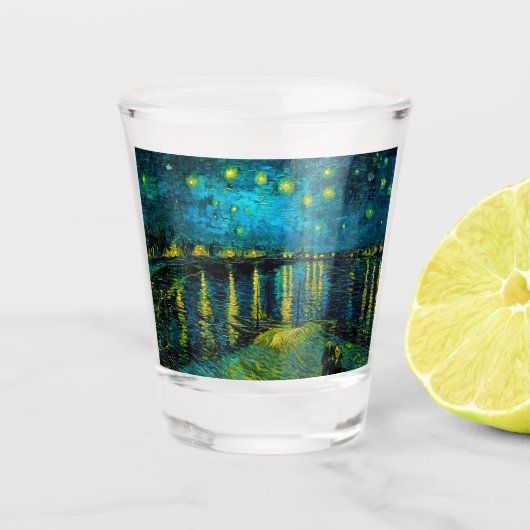 Verre A Shot Van Gogh Nuit étoilée sur le Rhône (Devant)