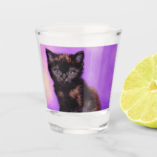 Verre A Shot Van Gogh Style Chat pourpre