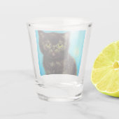 Verre A Shot Van Gogh Style Pouting Kitten (Dos)