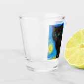 Verre A Shot Van Gogh Style Starry Night Cat (Gauche)