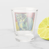 Verre A Shot Van Gogh Tabby Cat (Dos)