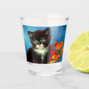 Verre A Shot Van Gogh Tuxedo Cat