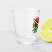 Verre A Shot Vanuatu flag brush stroke, national flag (Gauche)