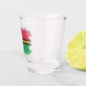 Verre A Shot Vanuatu flag brush stroke, national flag (Droite)