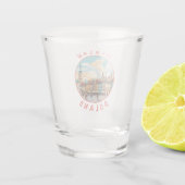 Verre A Shot Varsovie Pologne Cercle en détresse rétrograde (Dos)