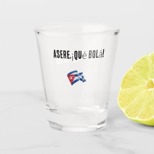 Verre A Shot vaso con frase cubana (Devant)