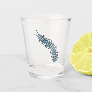 Verre A Shot Vaso de shot con milpies azul
