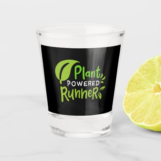 Verre A Shot Vegan - Plante Powered Runner (Devant)