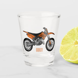 Verre A Shot Vélo droit hors route moto / motocross dessin anim